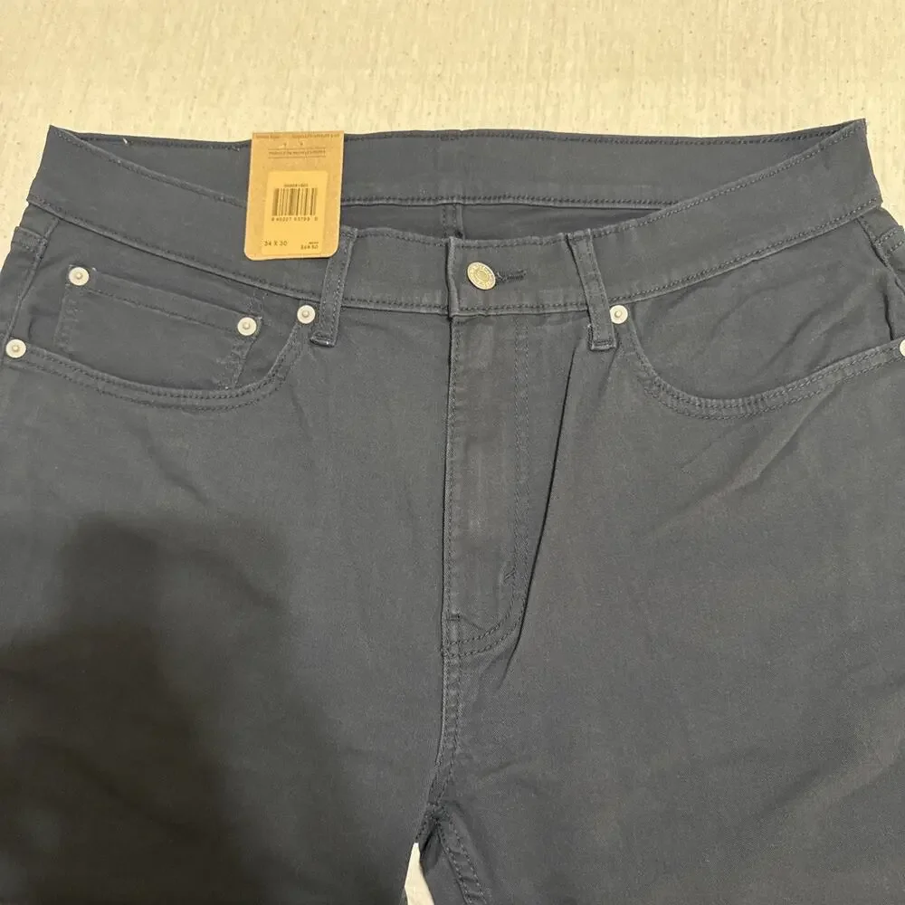 NWT Levi's 505 Regular Pants Men's 34x30 Navy Blue Indigo Straight Casual Work